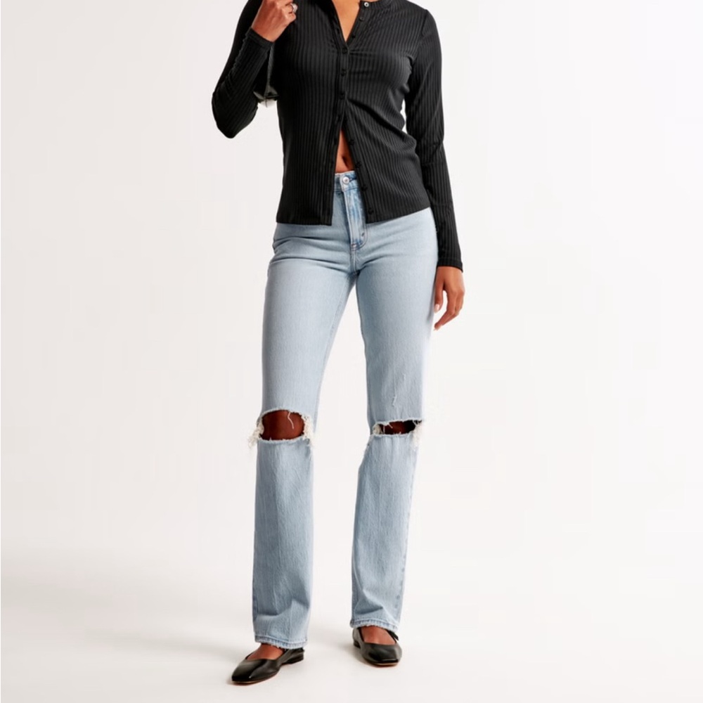 Abercrombie 90s Straight Mid Rise Jeans